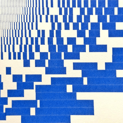 Gustavo Munoz on Instagram: “Yūgen. Algorithmic art capturing precise rhythmic patterns. Made with code in Processing. Pen p...