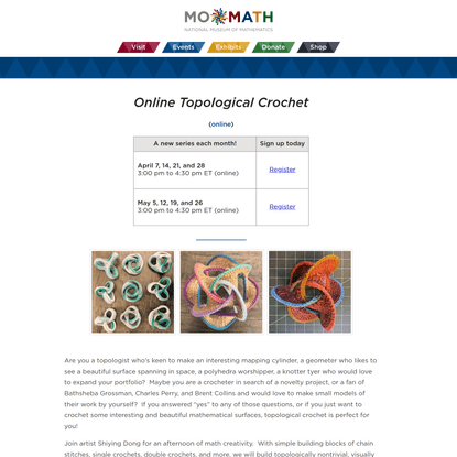 Online Topological Crochet – National Museum of Mathematics