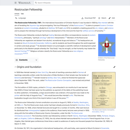 Rosicrucian Fellowship - Wikipedia