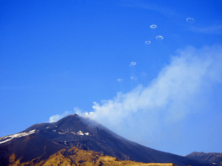 Mount Etna vapour rings