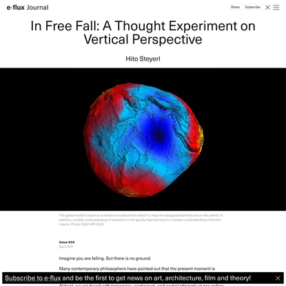 In Free Fall: A Thought Experiment on Vertical Perspective - Journal #24