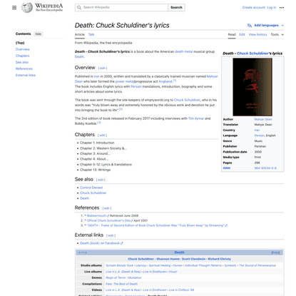 Death: Chuck Schuldiner’s lyrics - Wikipedia