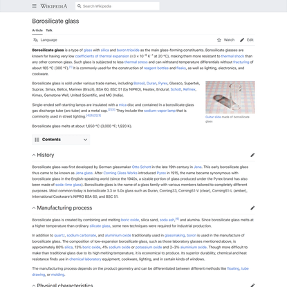 Borosilicate glass - Wikipedia