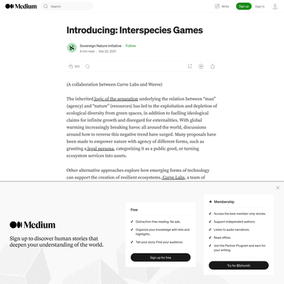 Introducing: Interspecies Games