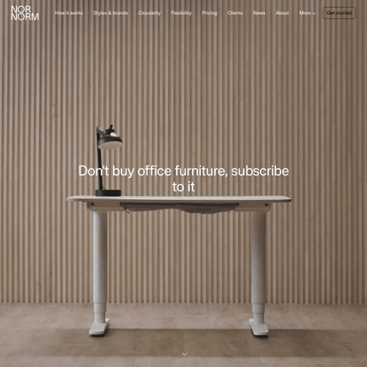 Why buy office furniture when you can subscribe to it? - NORNORM