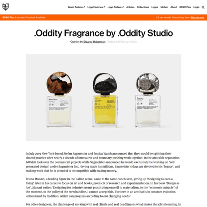 New Brand Identity for .Oddity Frangrance by .Oddity Studio — BP&O
