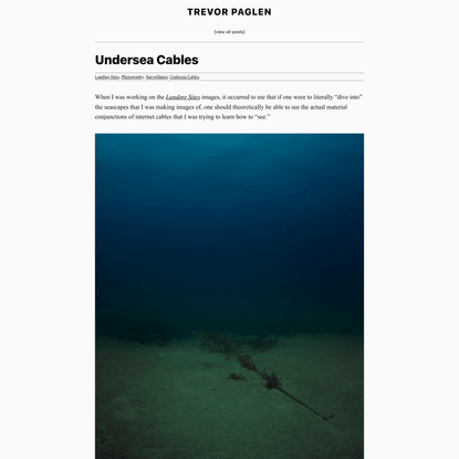 Undersea Cables – Trevor Paglen