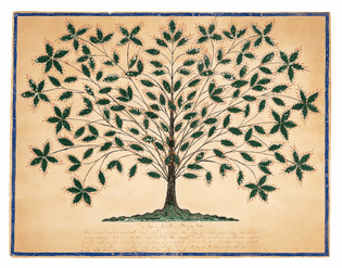 Hannah Cohoon, The Tree of Light or Blazing Tree, 1845