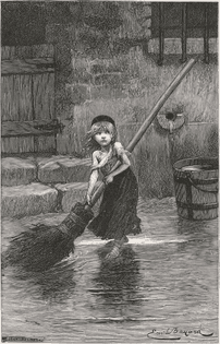 "Cosette" by Emile Bayard, from the original edition of Les Misérables (1862)