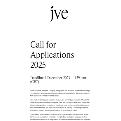 Jan van Eyck – Application forms