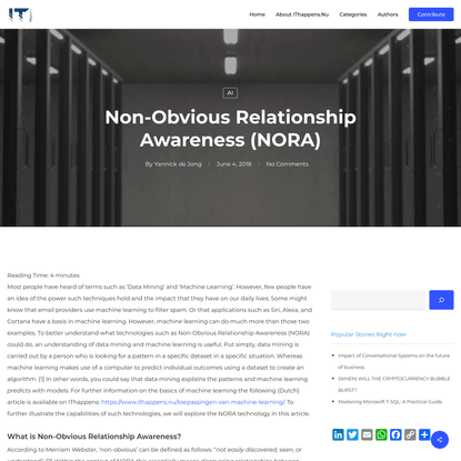Non-Obvious Relationship Awareness (NORA) – IThappens