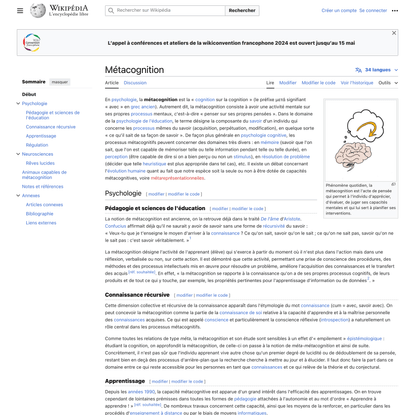 Métacognition — Wikipédia