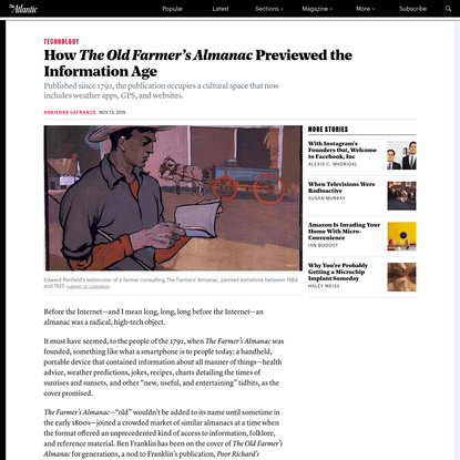 How The Old Farmer's Almanac Previewed the Information Age