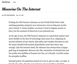 Moonrise On The Internet