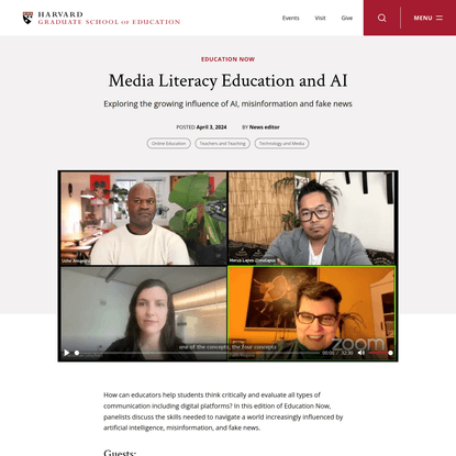 Media Literacy Education and AI