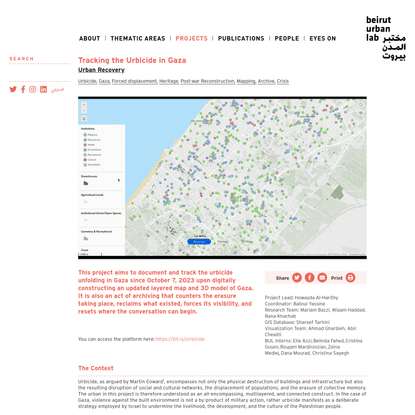 Tracking the Urbicide in Gaza