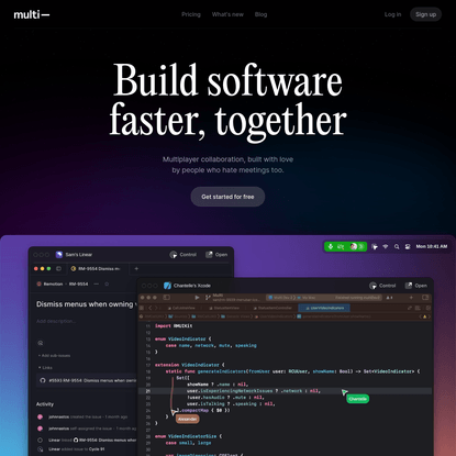 Multi- Multiplayer Collaboration for MacOS