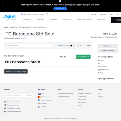 ITC Barcelona Std Bold Font | Webfont & Desktop | MyFonts