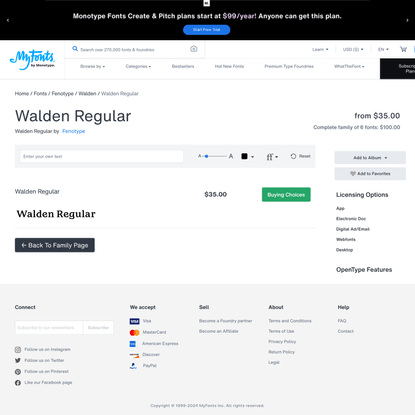 Walden Regular Font | Webfont & Desktop | MyFonts