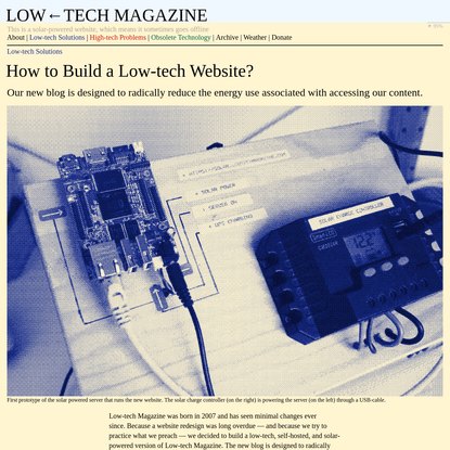 How to Build a Low-tech Website?