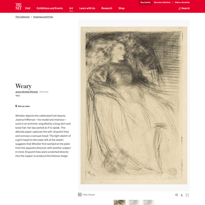 James McNeill Whistler | Weary | The Metropolitan Museum of Art
