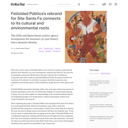 Felicidad Pública’s rebrand for Site Santa Fe connects to its cultural and environmental roots