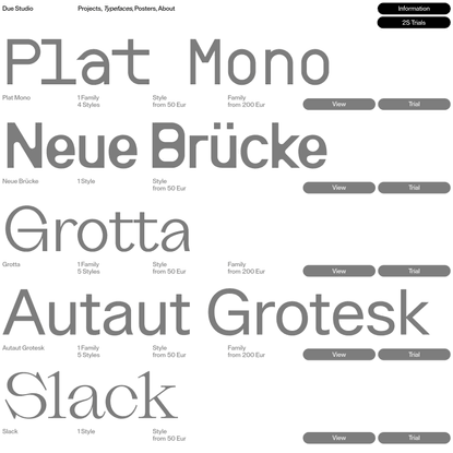 Typefaces