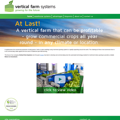 Vertical Farm Systems | growing for the future