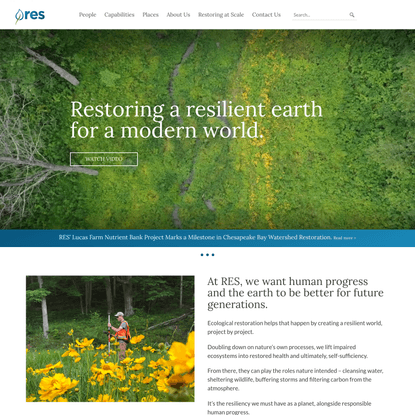 Resource Environmental Solutions, LLC | RES is the nation’s largest ecological restoration company, and is restoring a resilient earth for a modern world.