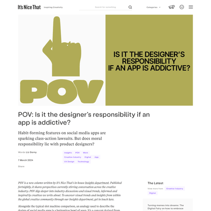 POV: Is it the designer’s responsibility if an app is addictive?