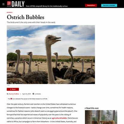 Ostrich Bubbles - JSTOR Daily
