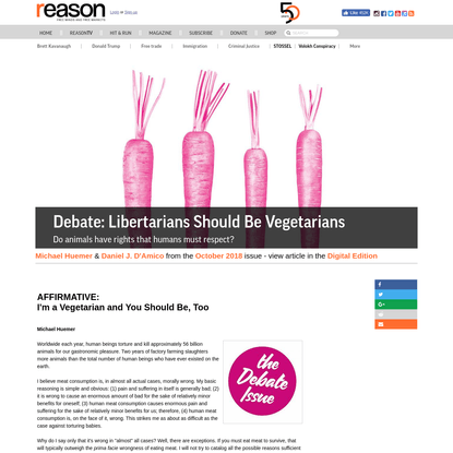 Debate: Libertarians Should Be Vegetarians