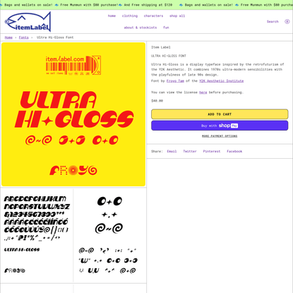 Ultra Hi-Gloss Font