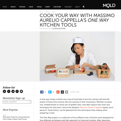 Cook Your Way With Massimo Aurelio Cappella's One Way Kitchen Tools