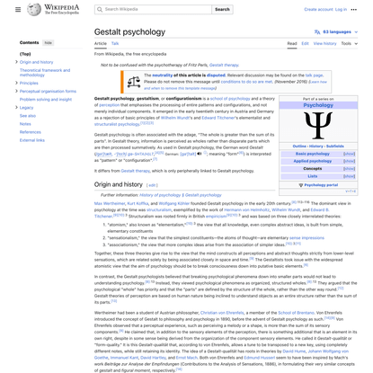 Gestalt psychology - Wikipedia