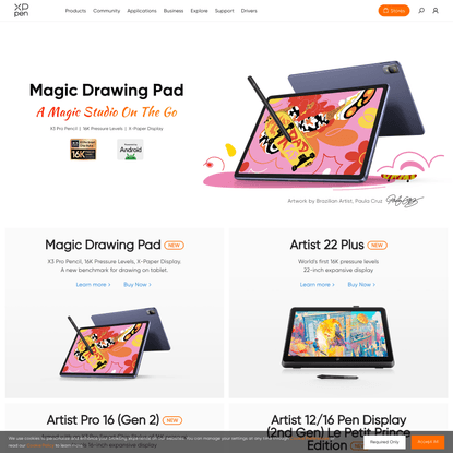 Graphic drawing tablets & Digital Art Pads With Screen | XPPen