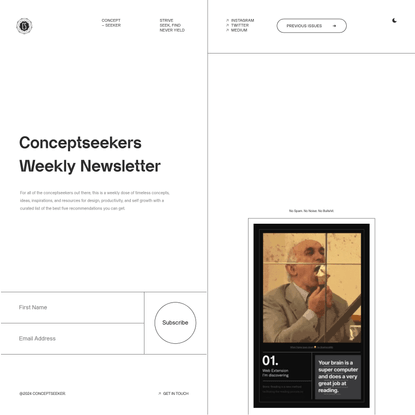 Conceptseeker Design Newsletter