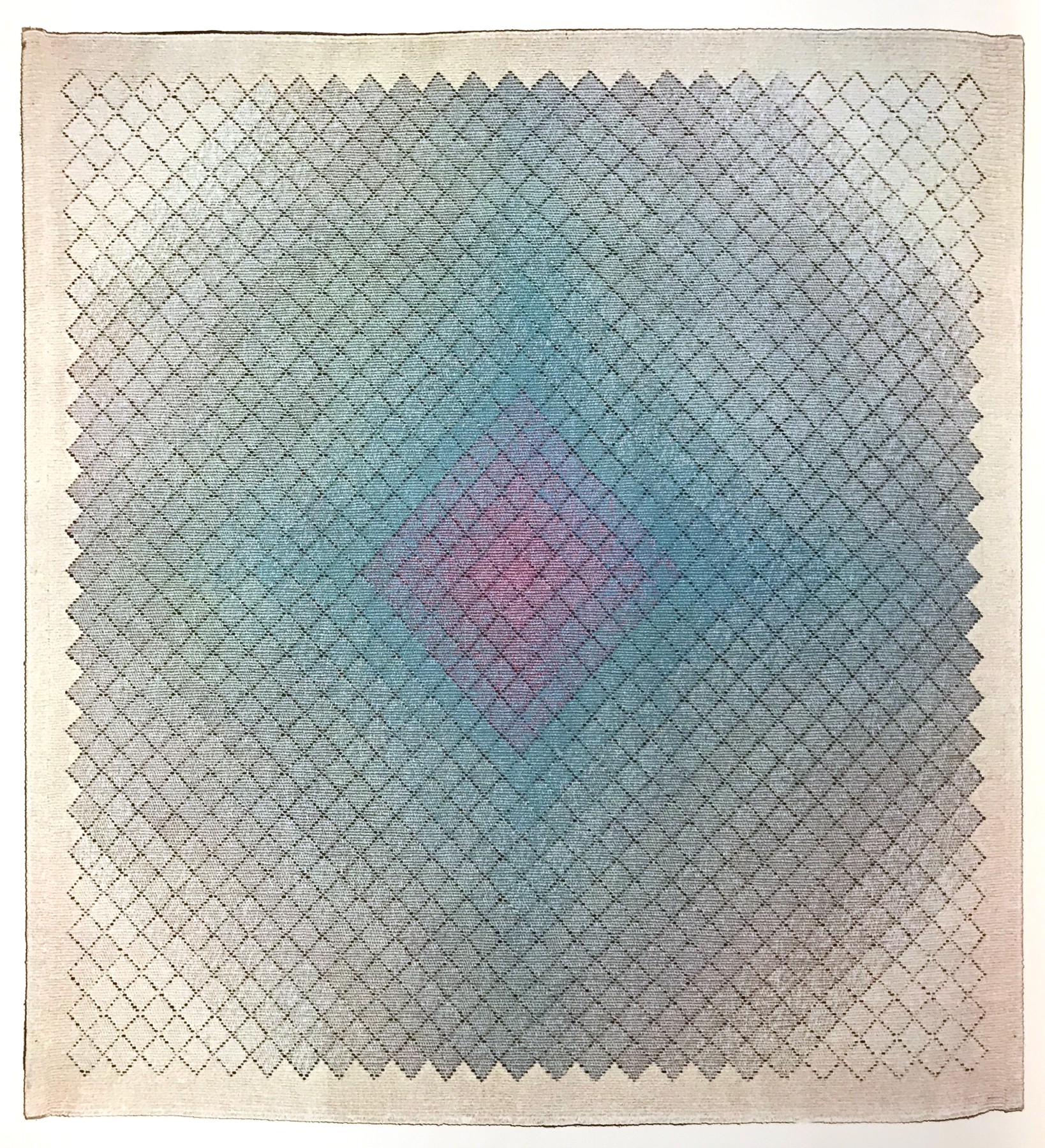 Moik Schiele, Blue Opalescent Tapestry, 1972