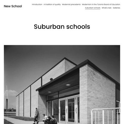 Suburban schools — New School