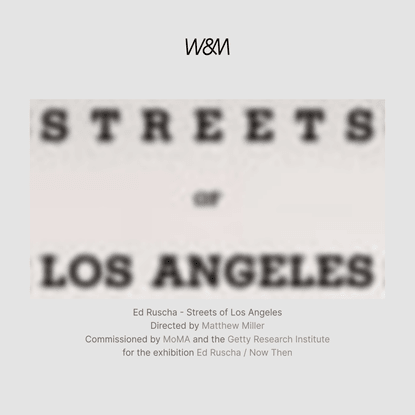 Streets of Los Angeles — Ways & Means
