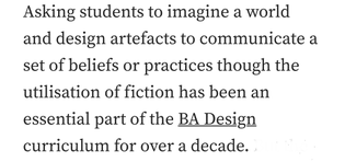 Design Fiction as Pedagogic Practice MATT HEWARD