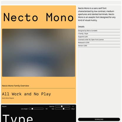 Necto Mono Family | CLT