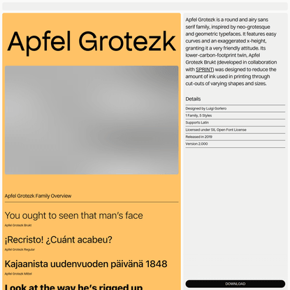 Apfel Grotezk Family | CLT