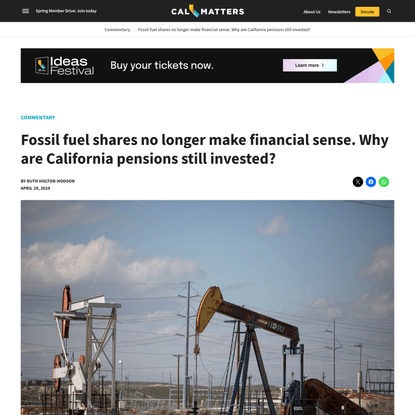 Fossil fuel shares no longer make financial sense. Why are California pensions still invested?