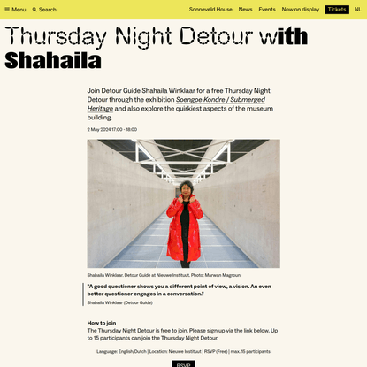 Thursday Night Detour with Shahaila
