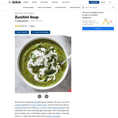 Got An Excess Of Zucchini? Make This Squash Soup