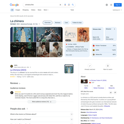 chiméra film - Google Search