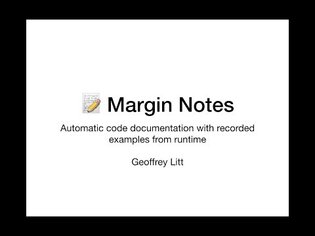 Margin Notes: Automatic code documentation with recorded examples from runtime