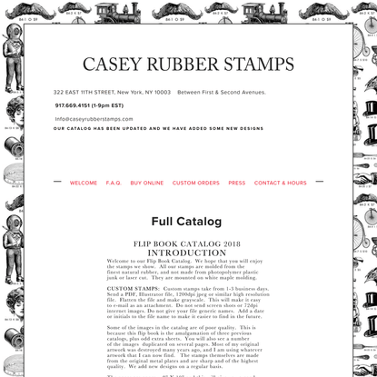 Full Catalog — CASEY RUBBER STAMPS