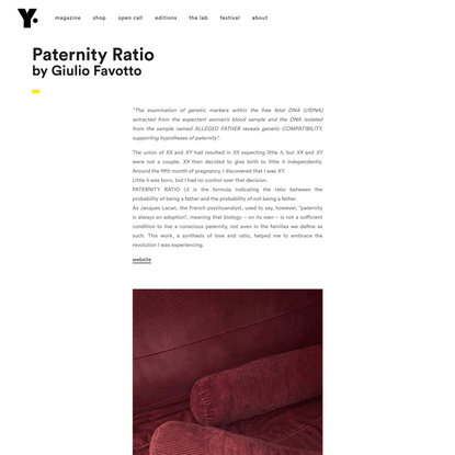 Paternity Ratio Giulio Favotto | Yogurt Magazine